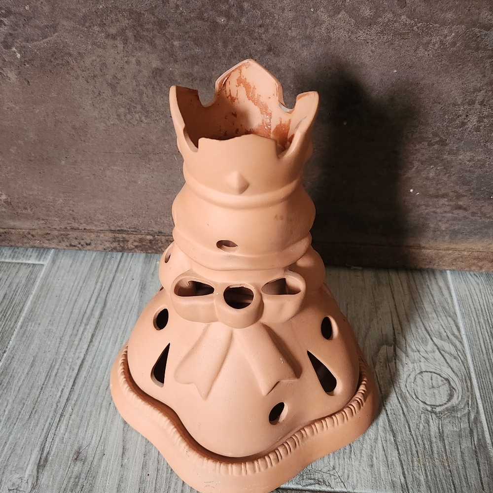 PartyLite Terracotta Frog Prince Princess Candle Holder - Picture 4 of 13